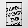 Decoratiune de perete, Think Outside The Box Metal Decor, metal, 35 x 50 cm, negru
