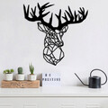 Decoratiune de perete, Deer Metal Decor, metal, 50 x 49 cm, negru