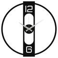 Ceas de perete, Enzo, metal, 48 x 48 cm, negru