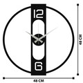 Ceas de perete, Enzo, metal, 48 x 48 cm, negru