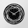 Ceas de perete, Enzoclock - S022, metal, 48 x 48 cm, negru