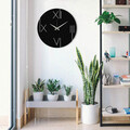 Ceas de perete, One, metal, 48 x 48 cm, negru