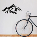 Decoratiune de perete, Mountain 1 Metal Wall Decor, metal, 80 x 40 cm, negru