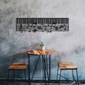 Decoratiune de perete, Piano - M121, metal, 70 x 30 cm, negru