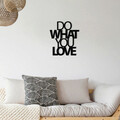 Decoratiune de perete, Do What You Love Metal Wall Decor, metal, 47 x 55 cm, negru