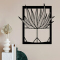 Decoratiune de perete, Lagom, metal, 46 x 52 cm, negru