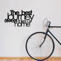 Decoratiune de perete, The Best Lourney Always, metal, 70 x 40 cm, negru