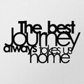 Decoratiune de perete, The Best Lourney Always, metal, 70 x 40 cm, negru