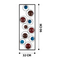 Decoratiune de perete, Planet, metal, 90 x 32 cm, multicolor