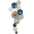 Decoratiune de perete, Bronte - CH103-2, metal, 90 x 42 cm, multicolor
