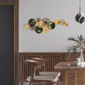 Decoratiune de perete, Bronte - CH103-5, metal, 90 x 42 cm, multicolor
