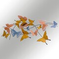 Decoratiune de perete, Butterflies, metal, lucrat manual, 105 x 57 cm, multicolor