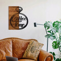 Decoratiune de perete, Canteen  Metal Decor, lemn/metal, 47 x 58 cm, negru/maro