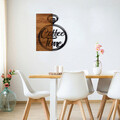 Decoratiune de perete, Canteen  Metal Decor, lemn/metal, 47 x 58 cm, negru/maro