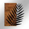 Decoratiune de perete, Leaf3 Metal Decor, lemn/metal, 50 x 58 cm, negru/maro