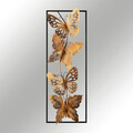 Decoratiune de perete, Butterfly, metal, 90 x 32 cm, multicolor