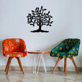 Decoratiune de perete, Kalp Agac, metal, 70 x 70 cm, negru
