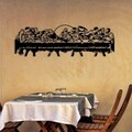 Decoratiune de perete, Last Dinner, metal, 121.5 x 38.5 cm, negru