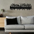 Decoratiune de perete, Last Dinner, metal, 121.5 x 38.5 cm, negru