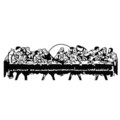 Decoratiune de perete, Last Dinner, metal, 121.5 x 38.5 cm, negru