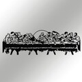 Decoratiune de perete, Last Dinner, metal, 121.5 x 38.5 cm, negru