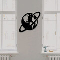 Decoratiune de perete, Planet - M122, metal, 70 x 67 cm, negru