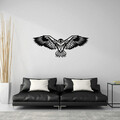 Decoratiune de perete, Eagle3 Metal Decor, metal, 100 x 44 cm, negru