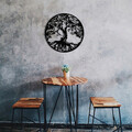 Decoratiune de perete, Tree, metal, 60 x 60 cm, negru