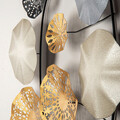 Decoratiune de perete, Gold - CH109-1, metal, 84 x 63 cm, multicolor