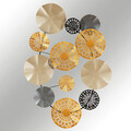 Decoratiune de perete, Gold - CH109-1, metal, 84 x 63 cm, multicolor