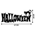 Decoratiune de perete, Halloween 2, Metal, Dimensiune: 67 x 28 cm, Negru