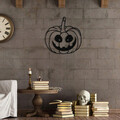 Decoratiune de perete, Halloween 6, Metal, Dimensiune: 52 x 51 cm, Negru