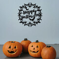 Decoratiune de perete, Halloween 11, Metal, Dimensiune: 49 x 49 cm, Negru