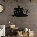 Decoratiune de perete, Halloween 9, Metal, Dimensiune: 70 x 47 cm, Negru