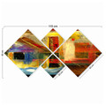 Set 4 tablouri decorative, 4MDF115681849, MDF, Imprimat UV, Multicolor