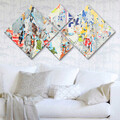 Set 4 tablouri decorative, 4MDF128366705, MDF, Imprimat UV, Multicolor