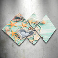Set 4 tablouri decorative, 4MDF262793924, MDF, Imprimat UV, Multicolor