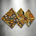 Set 4 tablouri decorative, 4MDF264363845, MDF, Imprimat UV, Multicolor