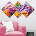 Set 4 tablouri decorative, 4MDF306782456, MDF, Imprimat UV, Multicolor
