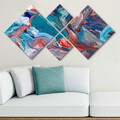 Set 4 tablouri decorative, 4MDF3112796, MDF, Imprimat UV, Multicolor