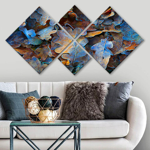 Set 4 tablouri decorative, 4MDF329468507, MDF, Imprimat UV, Multicolor