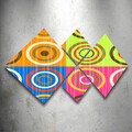 Set 4 tablouri decorative, 4MDF3313401, MDF, Imprimat UV, Multicolor
