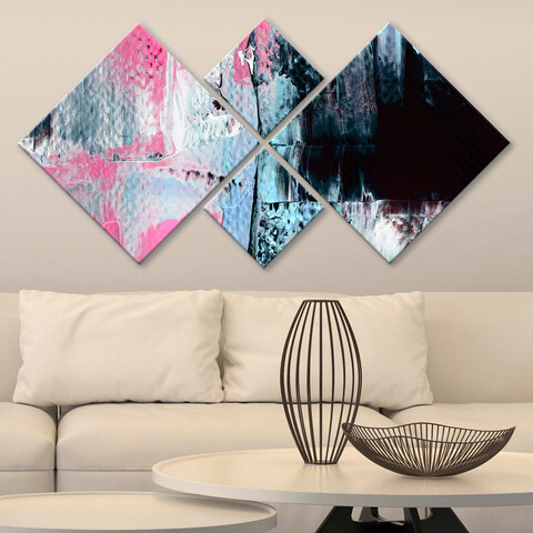 Set 4 tablouri decorative, 4MDF3418075, MDF, Imprimat UV, Multicolor