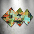Set 4 tablouri decorative, 4MDF3418090, MDF, Imprimat UV, Multicolor