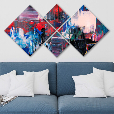 Set 4 tablouri decorative, 4MDF3418095, MDF, Imprimat UV, Multicolor