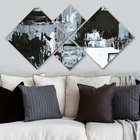 Set 4 tablouri decorative, 4MDF3475634, MDF, Imprimat UV, Multicolor