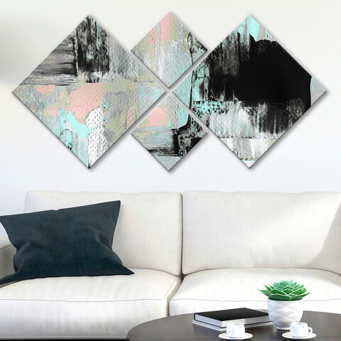Set 4 tablouri decorative, 4MDF3515471, MDF, Imprimat UV, Multicolor