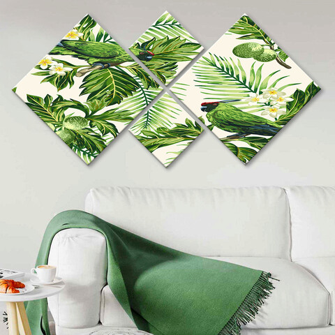 Set 4 tablouri decorative, 4MDF351593747, MDF, Imprimat UV, Multicolor