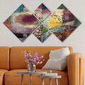 Set 4 tablouri decorative, 4MDF3586209, MDF, Imprimat UV, Multicolor