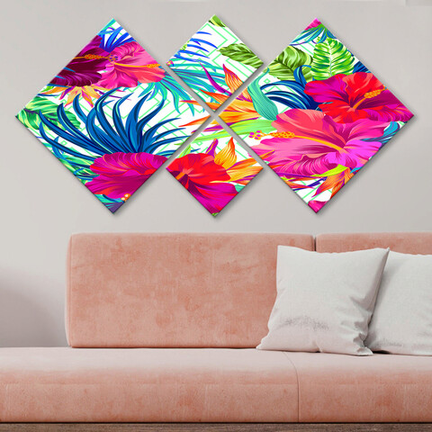 Set 4 tablouri decorative, 4MDF422714032, MDF, Imprimat UV, Multicolor